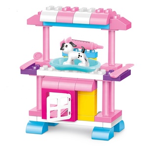 Educational toddler <span class=keywords><strong>doctor</strong></span> role play mini and big DIY pet hospital building blocks toys for children - Product Image 1