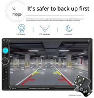 MP5 Mobil 7 inci pemutar MP4 Carplay Hands-free FM Card Insertion Radio terbalik prioritas 7023b