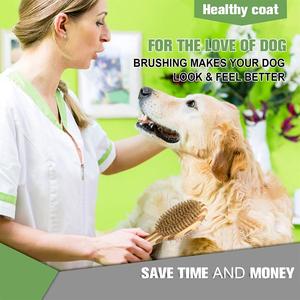 <span class=keywords><strong>Brosse</strong></span> à poils Double face en bambou de qualité supérieure 2-en-1 pour le toilettage des chiens et des chats à poils longs - Product Image 2