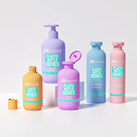 Bouteilles de shampoing en plastique vides, biodégradables, personnalisées, uniques, jaunes et vertes, vente en gros