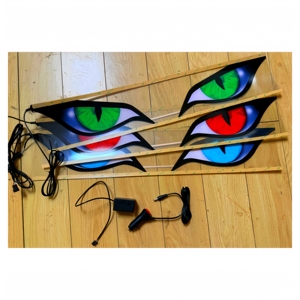 Adesivo per Auto Occhio del Diavolo EL con Luminosità Ultra Alta e Sottile. Motivo <span class=keywords><strong>Nazar</strong></span>. Diffonde energia positiva durante la guida. Design Anti-Riflesso - Product Image 2
