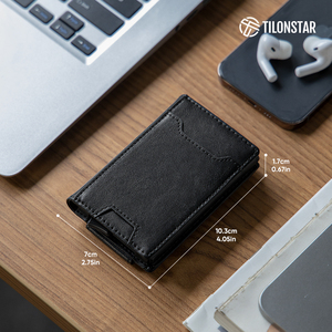 TILONSTAR TVC124 Porte-cartes de voyage RFID Business Leather Aluminium Credit Card Holder pour hommes - Product Image 6