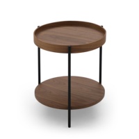 Unité créative marron salon avec table à thé nuage irrégulier de style ferme en table basse moderne en bois