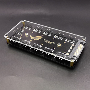 ตัวแยกสัญญาณ ARGB 1 ถึง 10 ตัวควบคุมไฟ LED 5V 3 พิน พร้อมเคสสำหรับระบายความร้อนเคสคอมพิวเตอร์ - Product Image 1