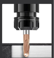 Fresa de extremo esférico de 55 mm de carburo para CNC, herramienta extendida de dos filos para fresado de acero tipo R