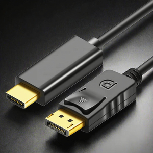 6 pies 1,8 m chapado en oro <span class=keywords><strong>Dp</strong></span> macho <span class=keywords><strong>a</strong></span> <span class=keywords><strong>HDMI</strong></span> macho <span class=keywords><strong>Cable</strong></span> soporte 4K 1080p y servicio Oem - Product Image 2