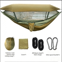 Hamac de camping pliable portable avec moustiquaire en nylon imperméable de 2 mm d'épaisseur pour toutes les saisons