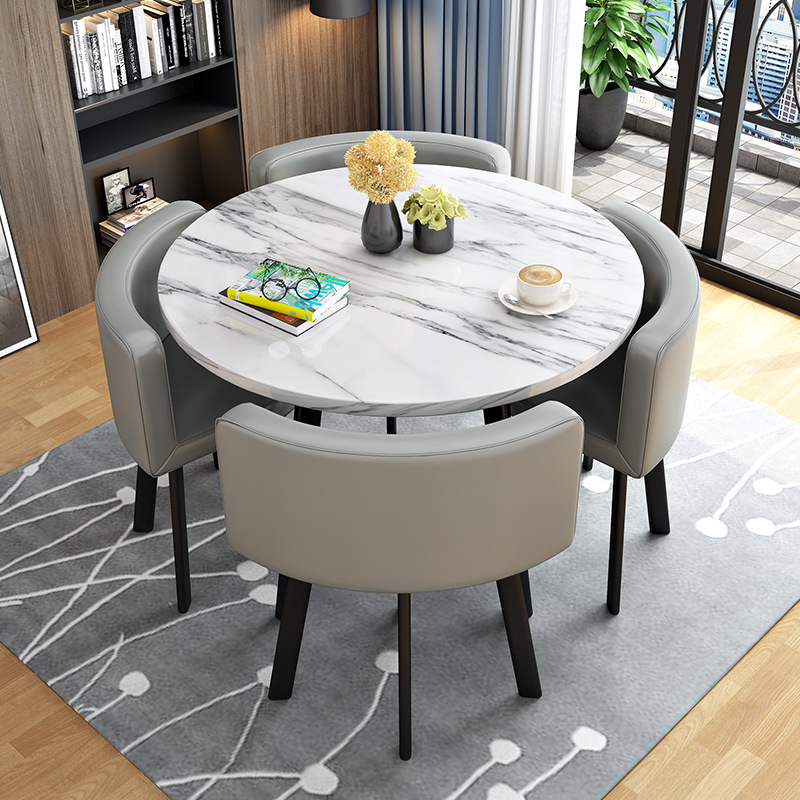 Gmart Eettafel Luxe Set Eetkamer Decoratie Grote Witte Keramische Tafel Schuiven Eettafel En Stoel Set