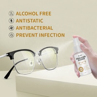 OEM 20ml extrait naturel de plante lunettes de soleil et lunettes Kit de nettoyage de lentilles sans alcool avec chiffon pour produits d'entretien des lunettes