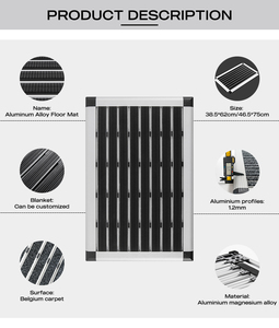 Custom Size Aluminum Non-Slip Entrance Mat Washable and Reversible with Original Rubber Insert for Commercial Use - Product Image 4