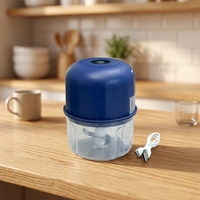 Babyvoedingsgeschikte, multifunctionele, automatische, draadloze elektrische knoflookpers/mixer met drukknop, 260ml capaciteit, voor groenten en fruit