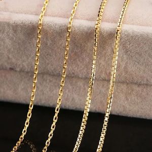 Xinfly 18k Gold <b>Thin</b> Box Clavicle Chain Necklace Trendy Vintage Style Fashion Jewelry for Women for Wedding or Gift - Product Image 1