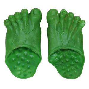 Scarpe Divertenti con Stampa <span class=keywords><strong>Hulk</strong></span> per Feste di Halloween, Calzature a Punta Tonda in PVC, Tendenza Moda Estiva - Product Image 2
