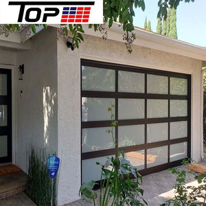 Porte de garage double vitrage 16x7 avec porte piétonne intégrée, prolonge la durée de vie du moteur - Product Image 2