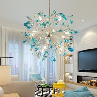 Lustre LED moderne éclairage Agate flake lustres de plafond lumière chambre intérieur lustre luminaire pendentif lumières