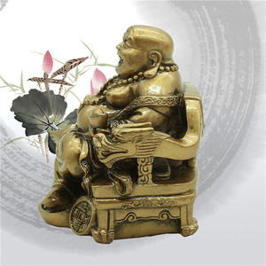 Estatua de <span class=keywords><strong>Buda</strong></span> que ríe, resina de poliresina, artesanía china, <span class=keywords><strong>Buda</strong></span> que ríe sentado en una silla de dragón - Product Image 3