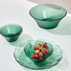 ชุดอาหารแก้วลายดอกบัวสำหรับขายส่ง เกรดสำหรับอาหาร ชุดชามสลัดแก้วสีพื้น ชุดภาชนะสำหรับร้านอาหารและบ้าน - Product Image 6