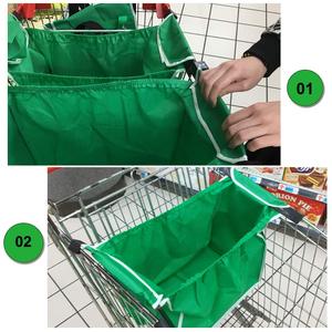 Factory Direct Sale Plastic <b>Foldable</b> <b>Cart</b> Portable Market Collapsible Folding Trolley Shopping <b>Cart</b> with Lid Utility Grocery - Product Image 6