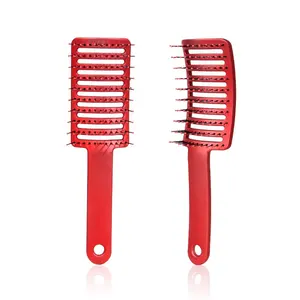 Highlight big curved comb Women paddle brush with Bristle&Nylon Salon Styling Hairdressing Tools