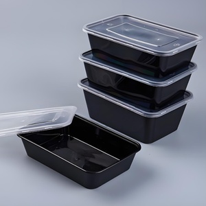 Boîte à lunch jetable en PP de qualité alimentaire, compatible <span class=keywords><strong>micro</strong></span>-<span class=keywords><strong>ondes</strong></span>, conteneur rectangulaire transparent épaissi avec couvercle - Product Image 5