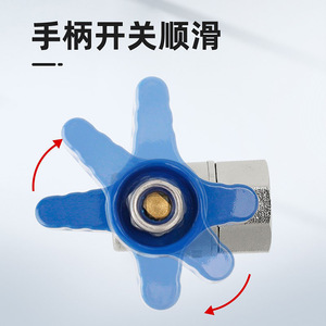 All-Copper Double Internal Thread Wall-Hung Boiler Angle Valve 4-Point/6-Point Water <b>Heater</b> Switch Ball Valve Special for - Product Image 2