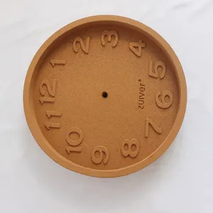 성형 3D 코르크 벽시계 도매 사용자 정의 나무 벽 시계 가정 장식 창조적 인 벽 시계