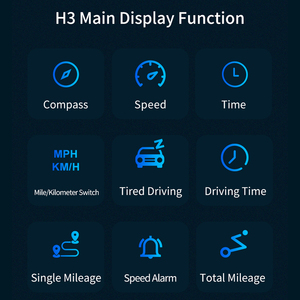Head-up Display, Pantalla de 3 Pulgadas Universal para Automóvil, Velocímetro GPS con Velocidad, Hora, Brújula, Advertencia de Exceso de Velocidad - Product Image 6