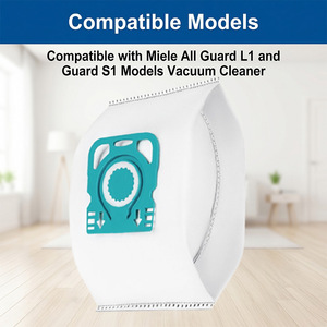 Sacs à poussière <span class=keywords><strong>pour</strong></span> <span class=keywords><strong>aspirateur</strong></span> Miele Pure Air TU 3D, Guard L1/S1 Junior Flex <span class=keywords><strong>Parquet</strong></span> Silence, et filtres d'échappement inclus - Product Image 1