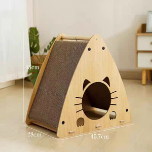 Integriertes Katzen bett mit Kratz baum im stehenden Design, kratz fest und langlebig, hergestellt aus flocken freiem Jutespiel zeug - Product Image 5