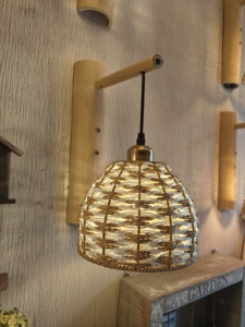 Ferme rustique écologique <span class=keywords><strong>corde</strong></span> de chanvre intérieur <span class=keywords><strong>applique</strong></span> murale artisanale Jute rotin <span class=keywords><strong>applique</strong></span> murale lumière pour intérieurs Boho - Product Image 6