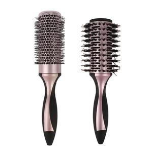 Cepillo de pelo de barril redondo personalizado con cerdas de jabalí, extensión de salón rizado nano iónico térmico de cerámica, secado por soplado, rizador de estilo - Product Image 3