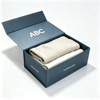 Boîte cadeau à couvercle magnétique personnalisé avec logo, boîte d'emballage en carton rigide pour tricots, écharpes, chaussettes, ensemble de vêtements