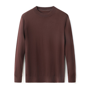 Áo len nam dệt kim 16GG cổ tròn, nhiều màu tùy chọn, bán trực tiếp từ nhà máy, 100% len Merino-2/48S, tay dài - Product Image 4