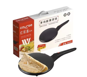 Piastra per Crepes, Pizza, Pancake, Padella Antiaderente per Dolci, Utensile per Cucinare Involtini Primavera Cinesi - Product Image 4