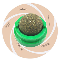 Balle de Luxe pour Chat avec Catnip, Jouet à Mâcher Auto-Activant en Plastique à Fixation Murale pour l'Élimination des Boules de Poils et le Soulagement Digestif