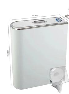 Citerne de toilettes moderne à double chasse, murale, en plastique PP écologique, finition <span class=keywords><strong>platine</strong></span>, économie d'eau, <span class=keywords><strong>réglable</strong></span> 4L-8L A&C - Product Image 3