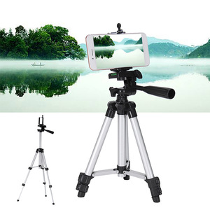 Travel <b>Tripod</b> For Dslr Mirrorless Cameras Portable Aluminum Mini <b>Tripod</b> With Twist Lock 35cm Folded Length Silver Color - Product Image 3