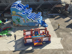 Trampolín inflable al aire libre para niños, castillo hinchable con Pared de escalada, Castillo de salto inflable para niños - Product Image 4