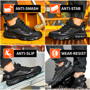 Bottes de sécurité basses unisexe OEM respirantes, anti-perforation, antidérapantes, pour le travail, le sport d'hiver, en <span class=keywords><strong>fourrure</strong></span>, daim et toile - Product Image 3