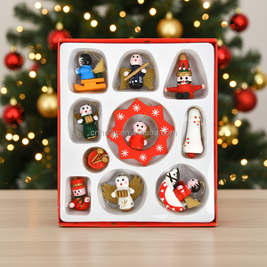 Handmade Small Wooden Pendant for <b>Christmas</b> Tree Decoration and Children's Birthday Gift <b>Box</b>-Factory Wholesale - Product Image 5