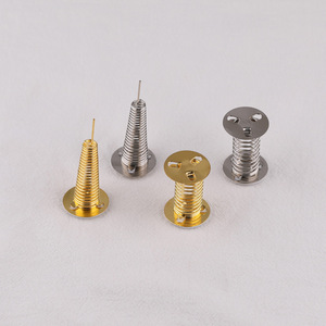 Support conique en métal à base de ressort pour artisanat, accessoires de décoration DIY, plaqué or et argent - Product Image 1