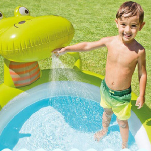 Piscine gonflable en forme de crocodile 200x90cm, jouet aquatique d'extérieur pour enfants, pour la natation et les jeux aquatiques - Product Image 3