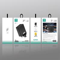 Cargador Rápido de 200W con Enchufe para EE. UU., UE y Reino Unido, 3 Puertos Tipo C + 2 USB Tipo C, QC3.0, Cargador Rápido para Teléfono Móvil, Adaptador de Corriente USB-C PD de 200W