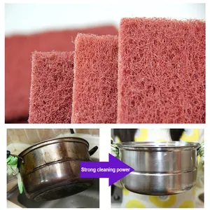 Factory Wholesale Sales Abrasive Polyester Heavy Medium Duty Cleaning Nylon Polishing Scouring Pad In Rolls