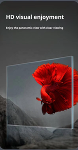 JSD Hochauflösendes Transparentes Heißgebogenes Glas-Aquarium Desktop-Aquarium für Betta Kleine Fische Heimdekoration - Product Image 3