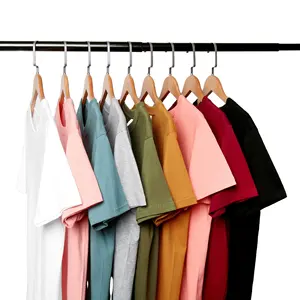 200gsm casual style 100% cotton customized logo unisex women men blank short sleeve t-shirt tshirts
