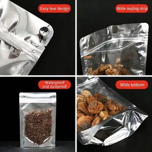 Pochette refermable transparente en aluminium avec fond gousset, réutilisable, étanche à l'humidité, pour le stockage des aliments, des aliments pour bébés, des chewing-gums - Product Image 2