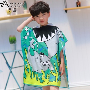 Serviette de <span class=keywords><strong>plage</strong></span> imprimée pour bébé, serviette de bain à capuche, poncho de surf, serviette de <span class=keywords><strong>plage</strong></span> pour <span class=keywords><strong>acteur</strong></span> - Product Image 4