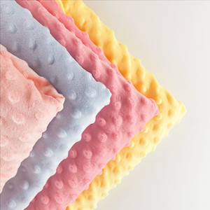 USA Tốt Nhất Người Bán 100% Polyester Vải Mới Rắn Màu Minky Dot Cho Bé Chăn Duy Nhất Bên Hot Sản Phẩm Bán Chạy - Product Image 2