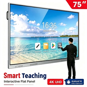 ไวท์บอร์ดอัจฉริยะแบบสัมผัส 4K รุ่น GPINXIN ออลอินวัน ขนาด 55 65 75 85 นิ้ว จอ LED พร้อมกรอบโลหะ กระดานประกาศแบบพกพา คอมพิวเตอร์ในตัว สินค้าใหม่ - Product Image 1